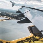 View from an airplane window seat