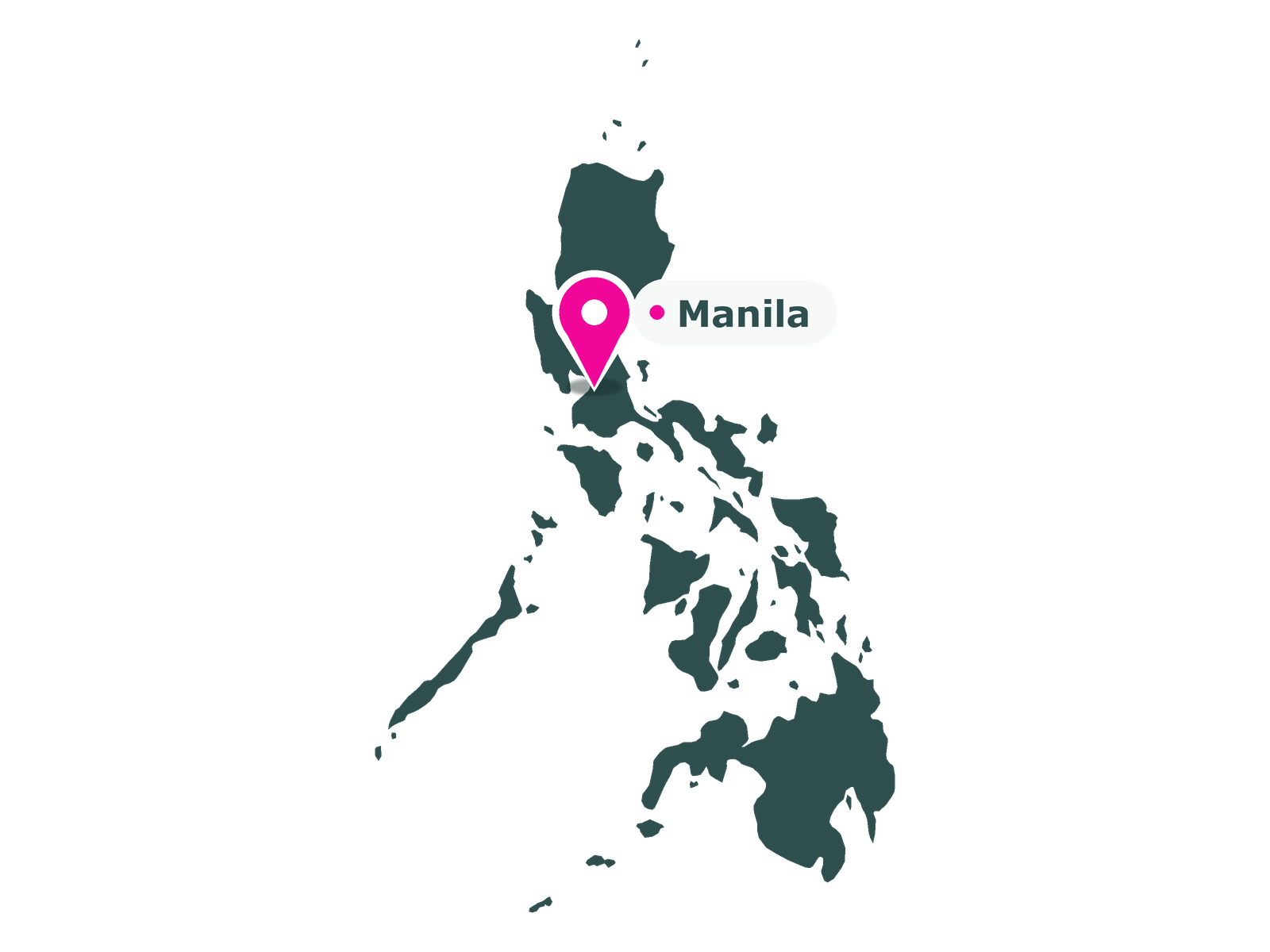 Karte der Philippinen mit dem Standort der Trockene-Augen-Klinik in Manila