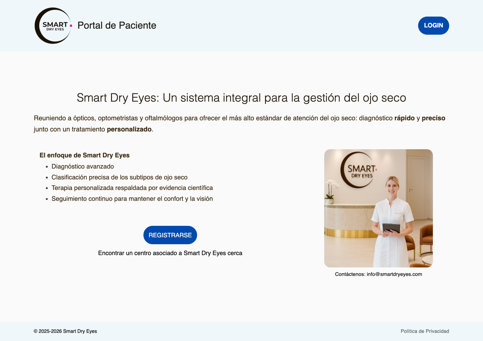 Portal de pacientes de Smart Dry Eyes